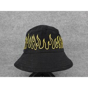 Unbranded Bucket Hat Unisex One Size Black Good Flame Embroidered Streetwear